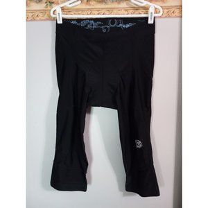 Novara Mezzo Large Black Capri Biker Outdoor Athleisure Stretch Padded Pants